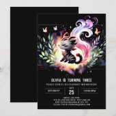 Invitation Anniversaire de Tigre Minimaliste Boho (Devant / Derrière)