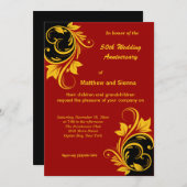 Invitation Anniversaire de Tourbillons d'Or (Devant / Derrière)