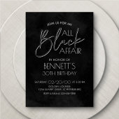 Invitation Anniversaire de toute affaire noire