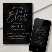 Invitation Anniversaire de toute affaire noire