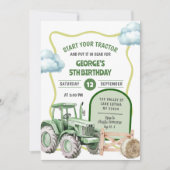 Invitation Anniversaire de Tractor Kid (Devant)