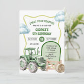 Invitation Anniversaire de Tractor Kid (Debout devant)