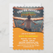 Invitation anniversaire de trampoline modifiable  (Devant)