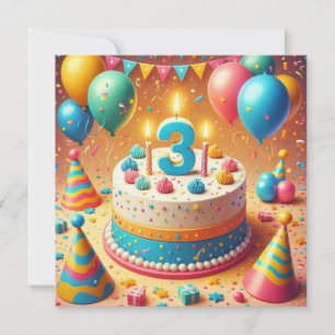 Invitation anniversaire de trois ans
