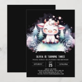 Invitation Anniversaire de vache modifiable Whimsical (Devant / Derrière)