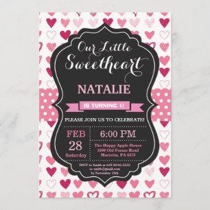 Invitation Anniversaire de Valentine notre petit amoureux