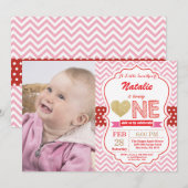 Invitation Anniversaire de Valentine notre petit amoureux (Devant / Derrière)