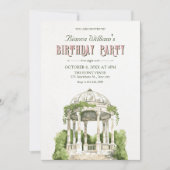 Invitation Anniversaire de verdure de jardin (Devant)
