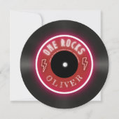 Invitation Anniversaire de vinyle rétro (Devant)