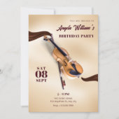 Invitation Anniversaire de violon d'instrument de musique mod (Devant)