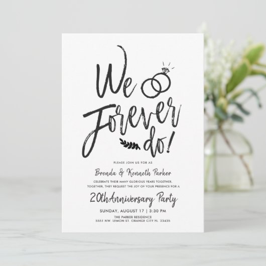 Invitation Anniversaire de We Forever Do| Vow Renewal Script (Debout devant)