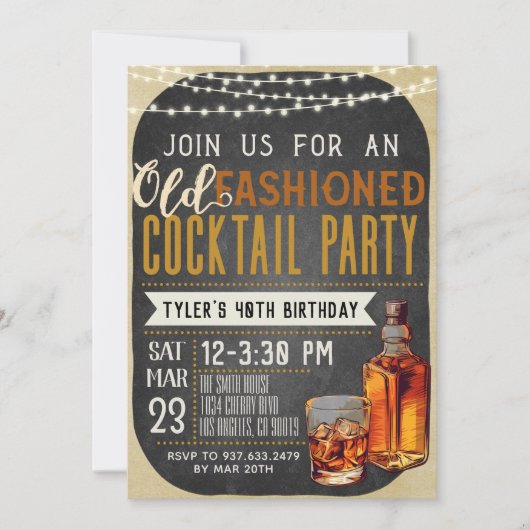 Invitation Anniversaire de Whiskey (Devant)