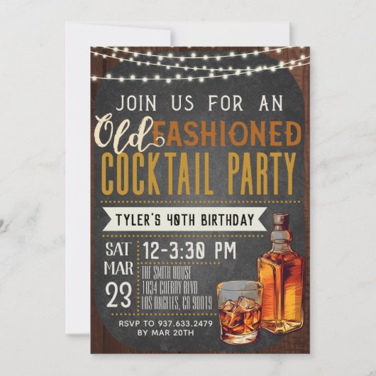 Invitation Anniversaire de Whiskey (Devant)