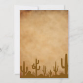 Invitation Anniversaire de Wild West Cowboy (Dos)