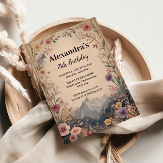 Invitation Anniversaire de Wildflower Mountain