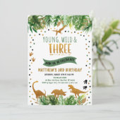 Invitation Anniversaire de Young Wild & Three Dinosaur (Debout devant)