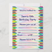 Invitation Anniversaire de Zig Zag Rainbow (Dos)