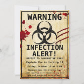 Invitation Anniversaire de Zombie Apocalypse | Bioaléa d'Hall (Devant)