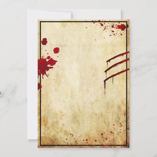 Invitation Anniversaire de Zombie Apocalypse | Bioaléa d'Hall (Dos)