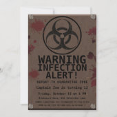 Invitation Anniversaire de Zombie Apocalypse | Bioaléa d'Hall (Devant)