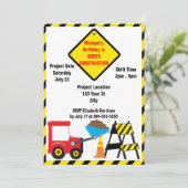 Invitation Anniversaire de zone de construction (Debout devant)