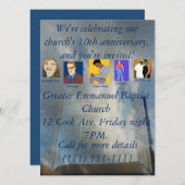 Invitation Anniversaire d'église dixième (Devant / Derrière)