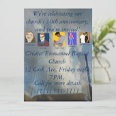 Invitation Anniversaire d'église dixième (Debout devant)