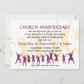 Invitation ANNIVERSAIRE D'ÉGLISE Moderne personnalisable bord (Devant)