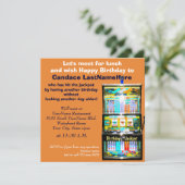 Invitation Anniversaire Déjeuner Machine à sous Jackpot (Debout devant)