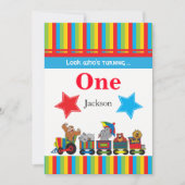 Invitation Anniversaire d'enfants d'amusement de cirque 00th (Devant)