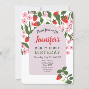 Invitation Anniversaire des 1 an de Fraise 