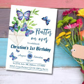 Invitation Anniversaire des 1 an sur le thème du lilas pourpr