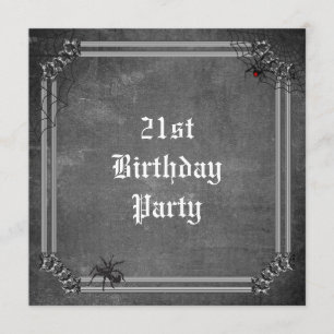 Invitation Anniversaire des 21 ans épouvantable d'Halloween