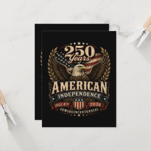 Invitation Anniversaire des 250 ans d'Amérique États-Unis