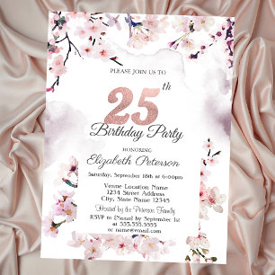 Invitation Anniversaire des 25 ans de Cherry Blossom