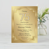 Invitation Anniversaire des 75 ans Or & Diamants (Debout devant)