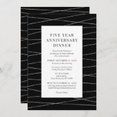 Invitation Anniversaire des affaires (Devant / Derrière)