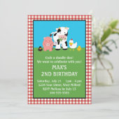 Invitation Anniversaire des amis des animaux de Barnyard (Debout devant)