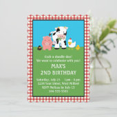 Invitation Anniversaire des amis des animaux de Barnyard (Debout devant)