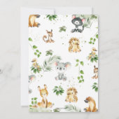 Invitation Anniversaire des animaux australiens en tranches d (Dos)