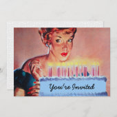 Invitation Anniversaire des années 1950 (Devant / Derrière)