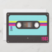 Invitation Anniversaire des années 80, bande de cassette rétr (Dos)