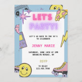 Invitation anniversaire des années 90/2000 (Devant / Derrière)