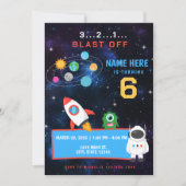 Invitation Anniversaire des astronautes de l'espace extra-atm (Devant)