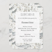 Invitation Anniversaire des baleines gris d'océan (Devant / Derrière)