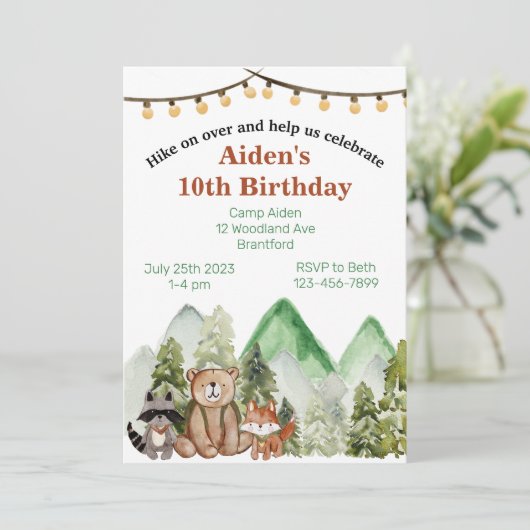 Invitation Anniversaire des bois (Debout devant)