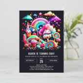 Invitation Anniversaire des bonbons modernes (Debout devant)