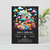 Invitation Anniversaire des bonbons personnalisés (Debout devant)