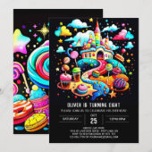 Invitation Anniversaire des bonbons personnalisés (Devant / Derrière)