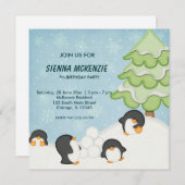 Invitation Anniversaire des bouquets de neige (Devant / Derrière)